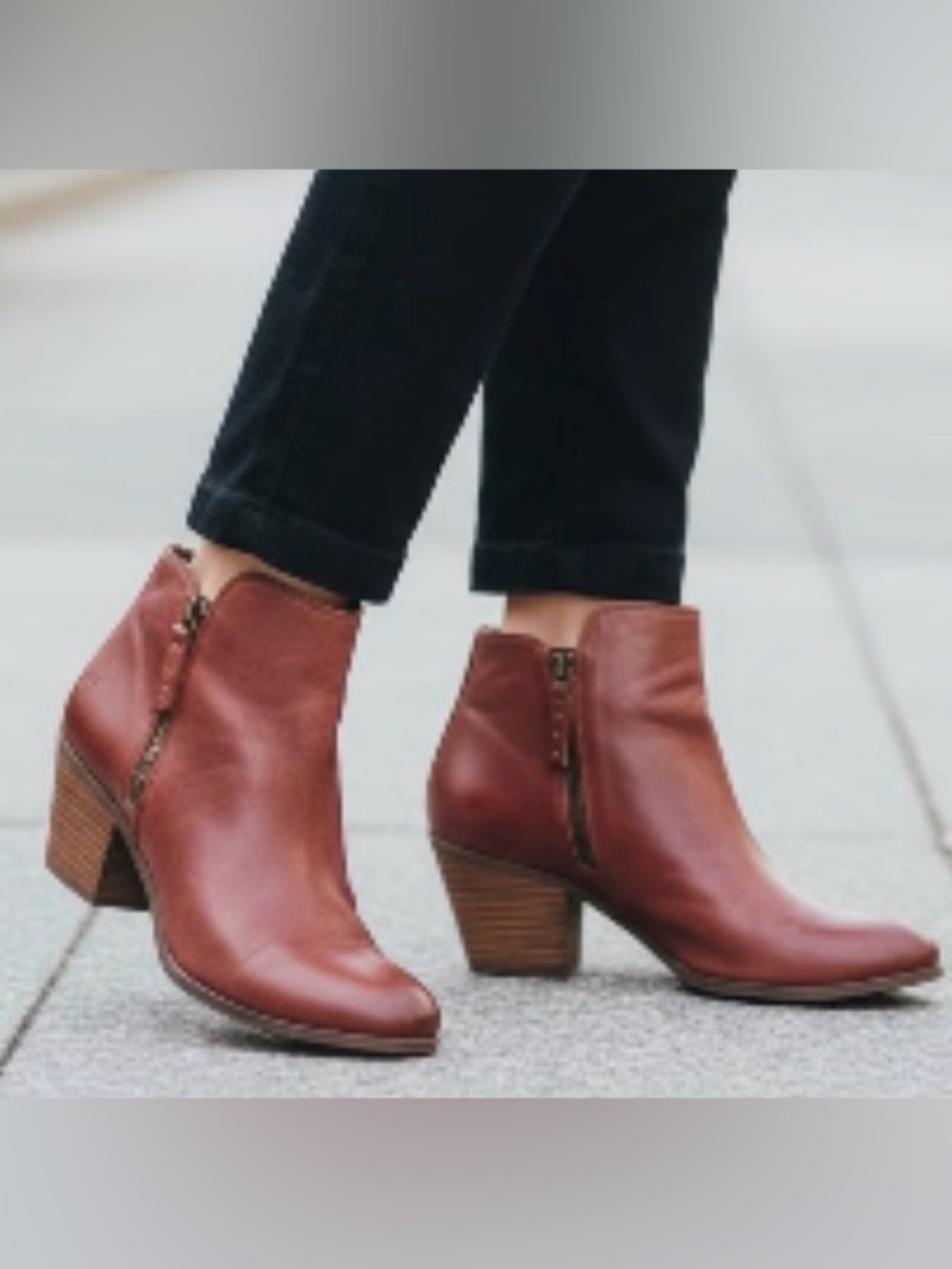 💛 HOST PICK💛 Frye Judith Brown Leather Ankle Boots with Double Side Zip - size 6